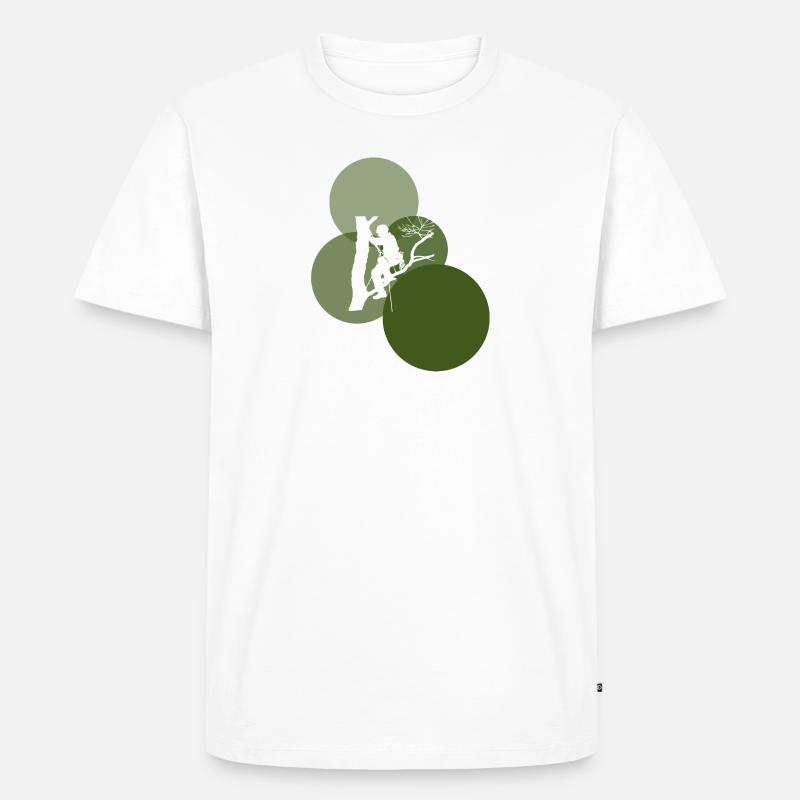 Kletteraffe Baumklettern Klettern - Männer Premium Bio T-Shirt - Weiß