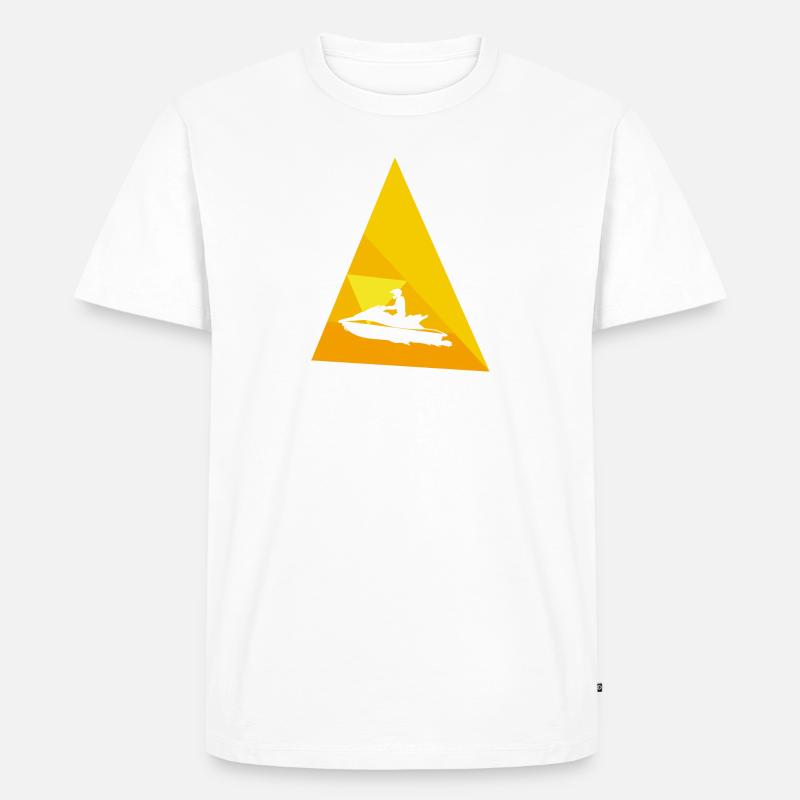 Jetski Wakeskating Boot - Männer Premium Bio T-Shirt - Weiß