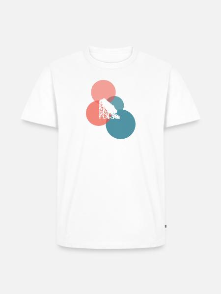 Rummel Lukas Riesenrad - Männer Premium Bio T-Shirt - Weiß