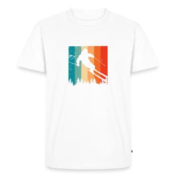 dictons amusants sur le ski ski - T-shirt Premium bio Homme - blanc - Devant - Nico (187cm)