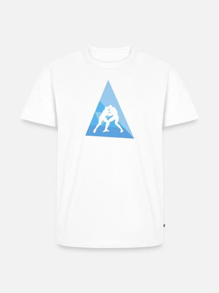 Kampfsport Wrestler Kampfkunst - Männer Premium Bio T-Shirt - Weiß