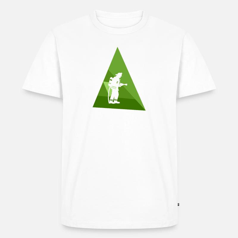 Feuerwehrmann Freiwillige Einsatz - Männer Premium Bio T-Shirt - Weiß