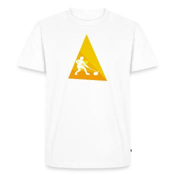 Curling Stone Curling Iron Curling Stick - Men's Premium Organic T-Shirt - white - Front - Nico (187cm)