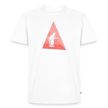Pompier volontaire - T-shirt Premium bio Homme - blanc - Devant - Nico (187cm)
