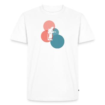 Pompier Pompier - T-shirt Premium bio Homme - blanc - Devant - Nico (187cm)