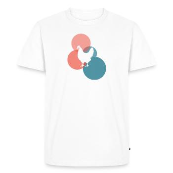 Poulailler oeuf poulet - T-shirt Premium bio Homme - blanc - Devant - Nico (187cm)