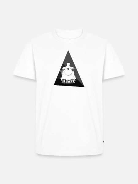 Dampflokomotive Modelleisenbahn - Männer Premium Bio T-Shirt - Weiß