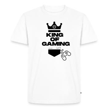 Roi du jeu, jeux vidéo en streaming, le meilleur - T-shirt Premium bio Homme - blanc - Devant - Nico (187cm)