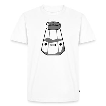 Salt shaker with face - Men's Premium Organic T-Shirt - white - Front - Nico (187cm)