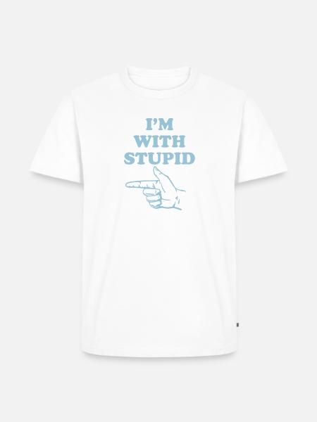 I'm with stupid - Männer Premium Bio T-Shirt - 