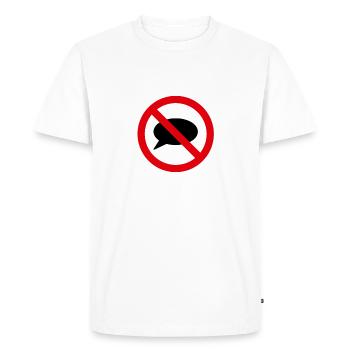 Ne pas déranger Ne me parle pas Laissez-moi tranquille - T-shirt Premium bio Homme - blanc - Devant - Nico (187cm)
