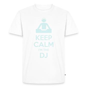 Keep calm I'm the DJ - T-shirt Premium bio Homme - blanc - Devant - Nico (187cm)