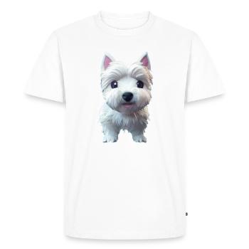 Westie Dog - Westie - T-shirt Premium bio Homme - blanc - Devant - Nico (187cm)