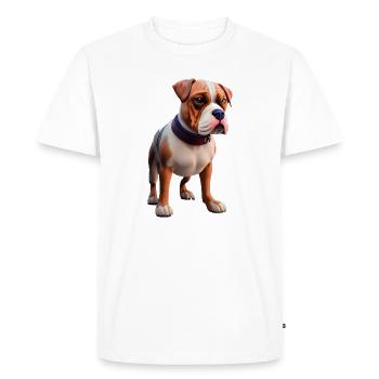 German Boxer Dog - Boxer Dog - Men's Premium Organic T-Shirt - white - Front - Nico (187cm)