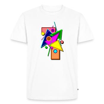 géométrie - T-shirt Premium bio Homme - blanc - Devant - Nico (187cm)