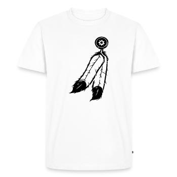 Bijoux en plumes - T-shirt Premium bio Homme - blanc - Devant - Nico (187cm)