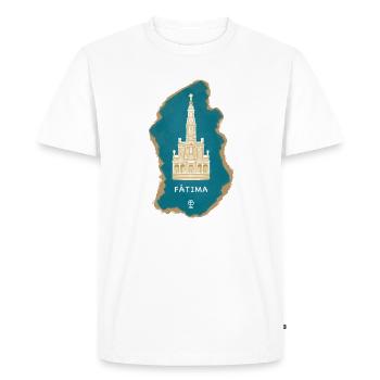 Fátima, Portugal, Église catholique internationale Sanctuaire - T-shirt Premium bio Homme - blanc - Devant - Nico (187cm)