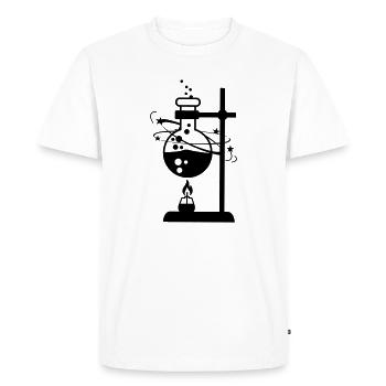 Laboratory - Men's Premium Organic T-Shirt - white - Front - Nico (187cm)