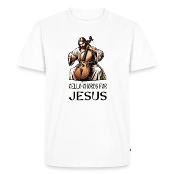 Accords de violoncelle pour Jesus Christian God - T-shirt Premium bio Homme - blanc - Devant - Nico (187cm)