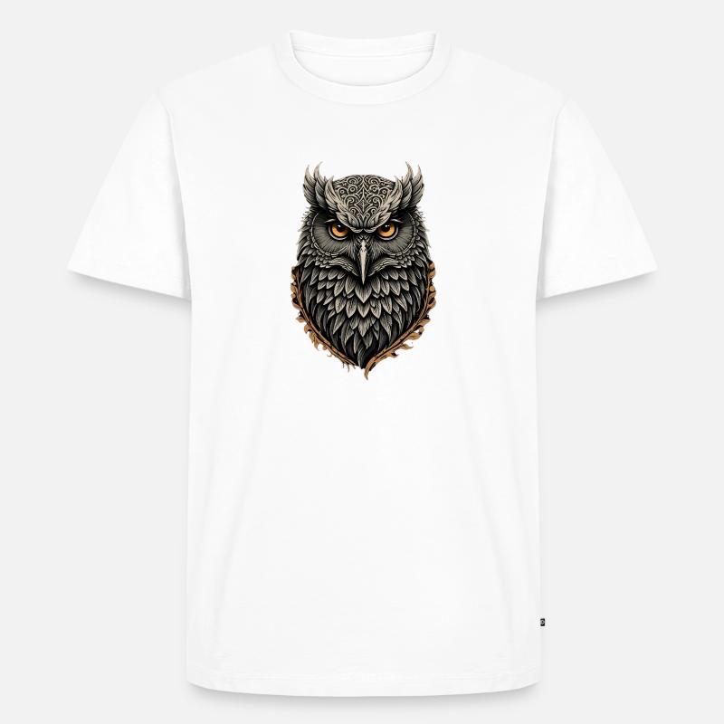 Owl Guardian - Men's Premium Organic T-Shirt - white