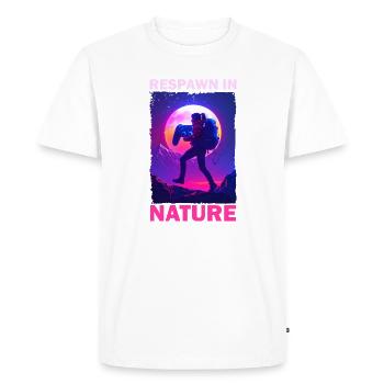 Adventurous gaming natural scenery - Men's Premium Organic T-Shirt - white - Front - Nico (187cm)