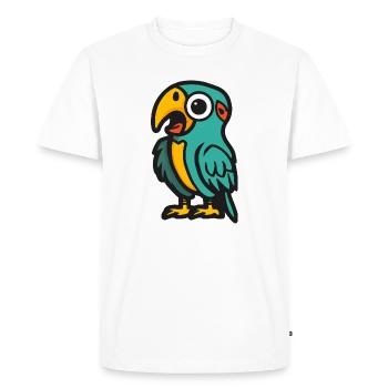Papagai Halloween Zombie - T-shirt Premium bio Homme - blanc - Devant - Nico (187cm)