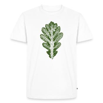 Feuille de chêne / Feuilles Design - T-shirt Premium bio Homme - blanc - Devant - Nico (187cm)