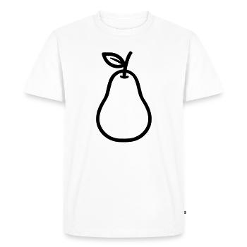 pear - Men's Premium Organic T-Shirt - white - Front - Nico (187cm)