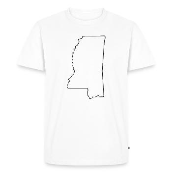 Mississippi map - Men's Premium Organic T-Shirt - white - Front - Nico (187cm)