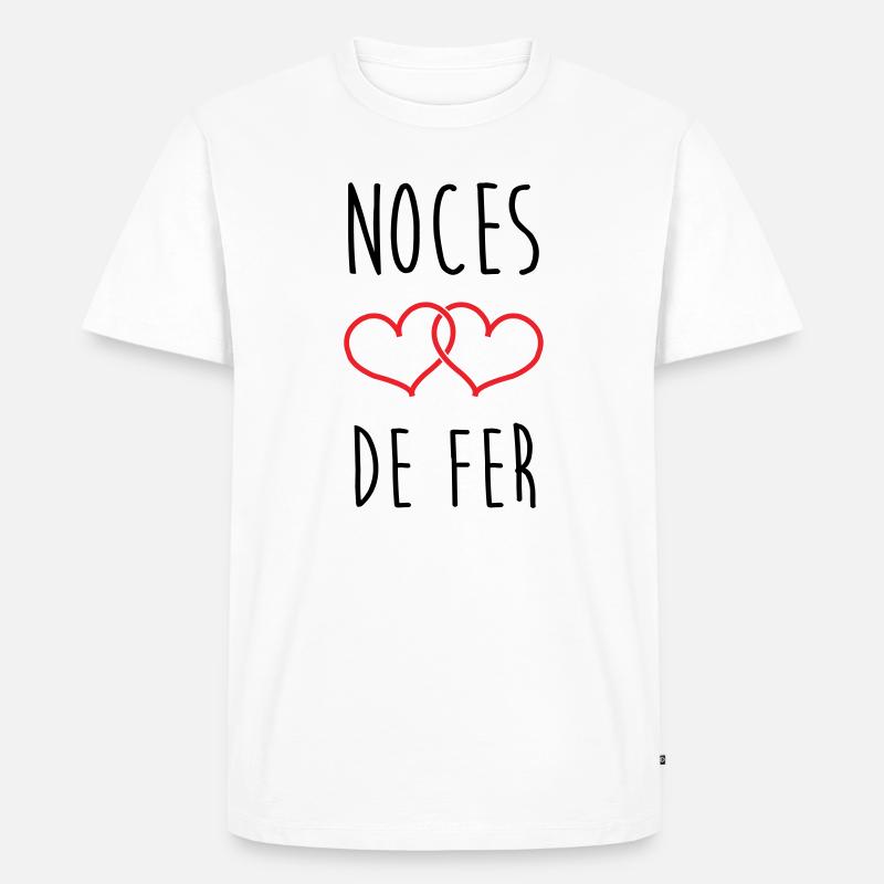 Eiserne Hochzeit: 41 Jahre Ehe - Männer Premium Bio T-Shirt - Weiß
