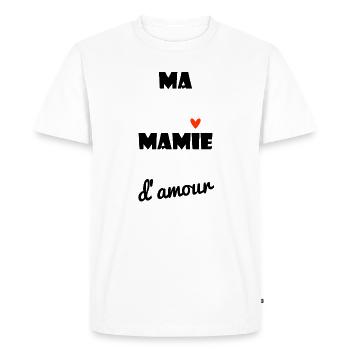MA MAMIE D'AMOUR - T-shirt Premium bio Homme - blanc - Devant - Nico (187cm)