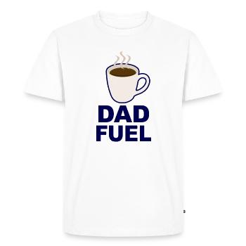 Dad Fuel – Coffee Powered Dad Design - Men's Premium Organic T-Shirt - white - Front - Nico (187cm)