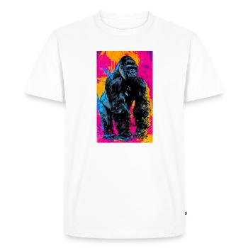 gorilla - Men's Premium Organic T-Shirt - white - Front - Nico (187cm)