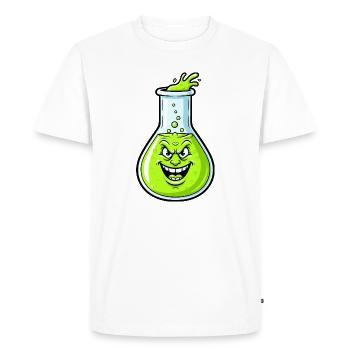 Potion Verte Souriante - T-shirt Premium bio Homme - blanc - Devant - Nico (187cm)