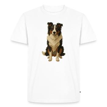 Colley de papier couché - T-shirt Premium bio Homme - blanc - Devant - Nico (187cm)