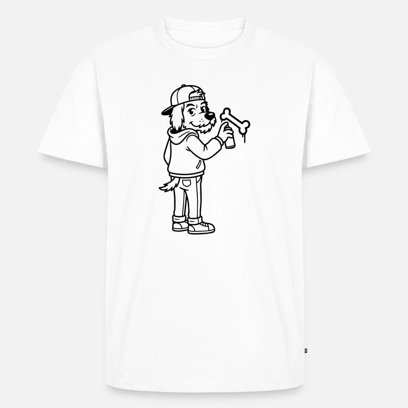 Street Art Graffiti - Männer Premium Bio T-Shirt - Weiß