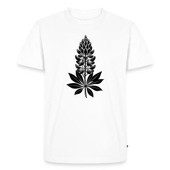 Lupine Flower - Men's Premium Organic T-Shirt - white - Front - Nico (187cm)
