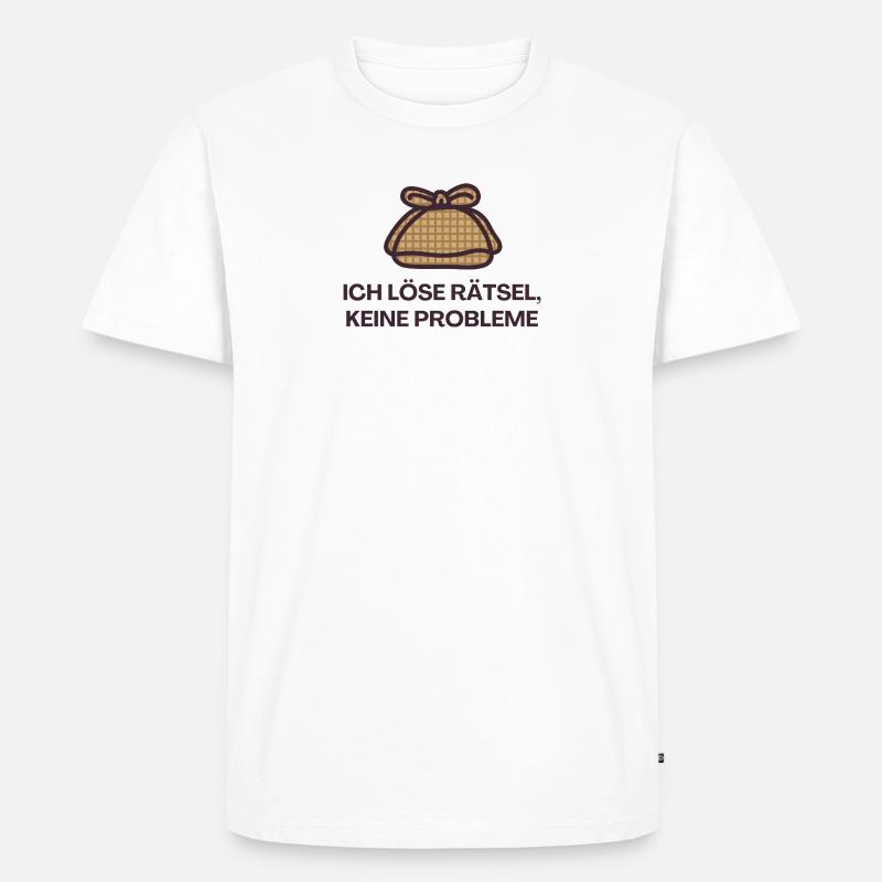 I solve puzzles, no problems - Men's Premium Organic T-Shirt - white