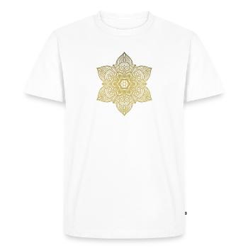 Mandala - T-shirt Premium bio Homme - blanc - Devant - Nico (187cm)