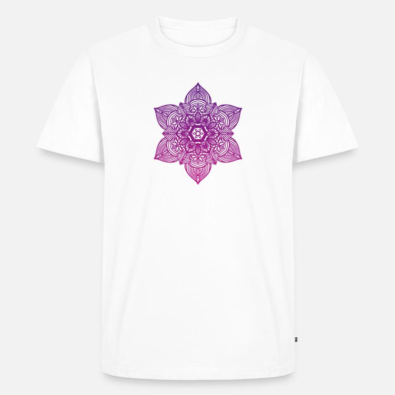 Mandala - Männer Premium Bio T-Shirt - Weiß