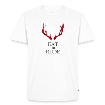 Hannibal - Eat the rude - Men's Premium Organic T-Shirt - white - Front - Nico (187cm)