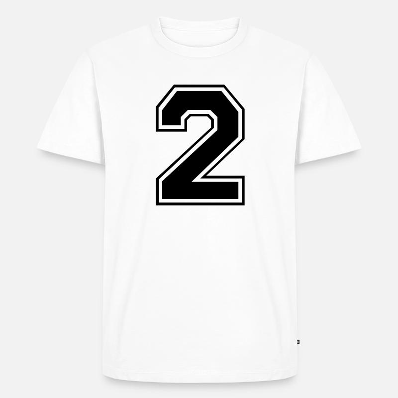 zwei - Männer Premium Bio T-Shirt - Weiß