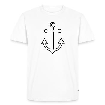 anchor - Men's Premium Organic T-Shirt - white - Front - Nico (187cm)