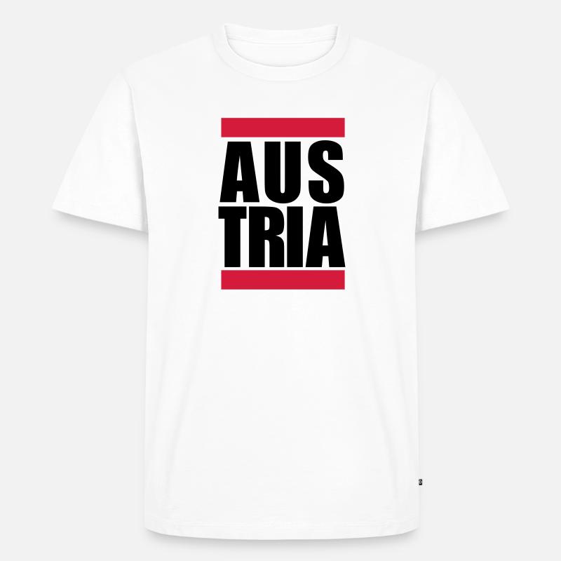 Austria Logo Design - Männer Premium Bio T-Shirt - Weiß