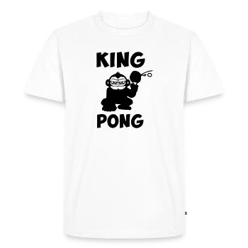ping pong, tennis de table humour drôle - T-shirt Premium bio Homme - blanc - Devant - Nico (187cm)
