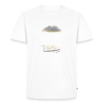 Nuage triste - T-shirt Premium bio Homme - blanc - Devant - Nico (187cm)