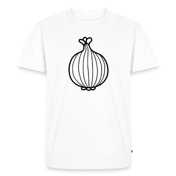 veggie oignon délicieux - T-shirt Premium bio Homme - blanc - Devant - Nico (187cm)