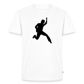 Happy Guy - T-shirt Premium bio Homme - blanc - Devant - Nico (187cm)