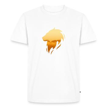 Lion et savane - T-shirt Premium bio Homme - blanc - Devant - Nico (187cm)