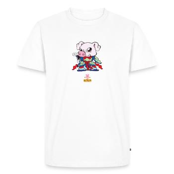 Signe astrologique chinois : Cochon - T-shirt Premium bio Homme - blanc - Devant - Nico (187cm)